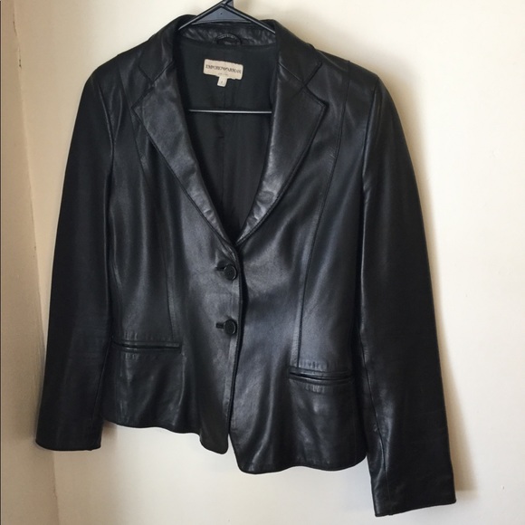 Emporio Armani Jackets & Coats Emporio Armani Womens Leather Jacket